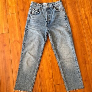 Zara straight cropped jeans